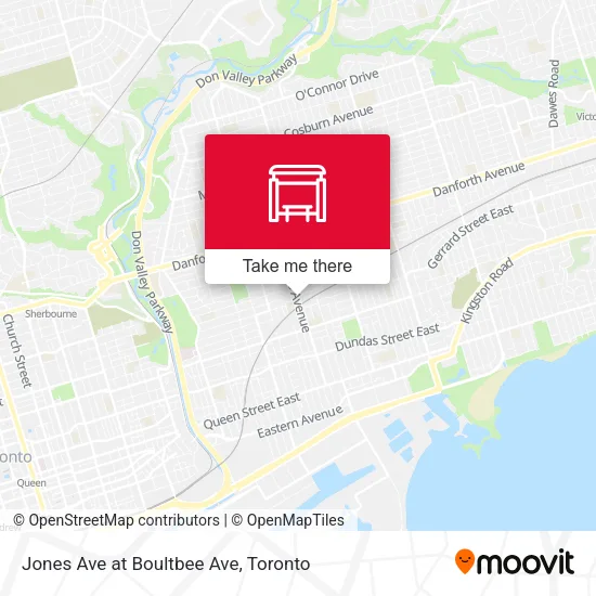 Jones Ave at Boultbee Ave map