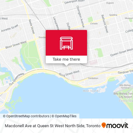 Macdonell Ave at Queen St West North Side map