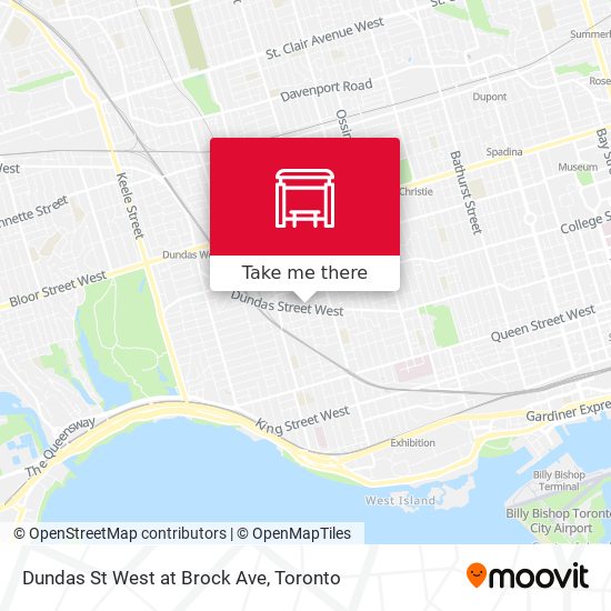 Dundas St West at Brock Ave map