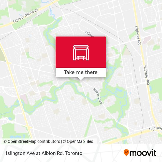 Islington Ave at Albion Rd map