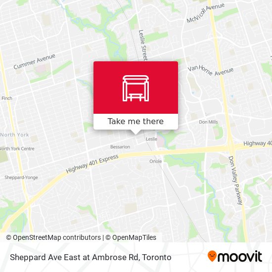 Sheppard Ave East at Ambrose Rd map