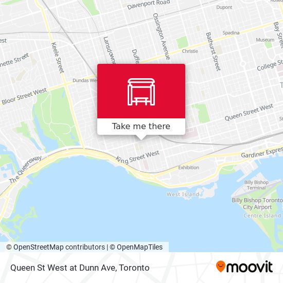 Queen St West at Dunn Ave map