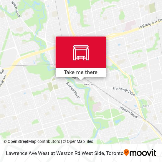 Lawrence Ave West at Weston Rd West Side map