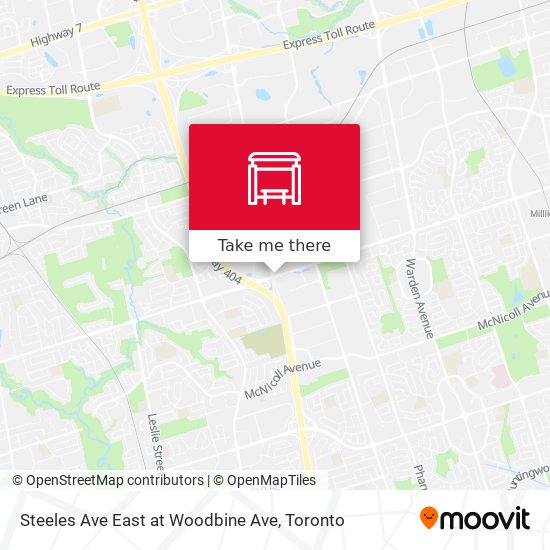 Steeles Ave East at Woodbine Ave map