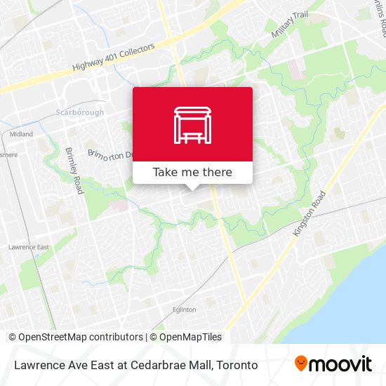 Lawrence Ave East at Cedarbrae Mall map