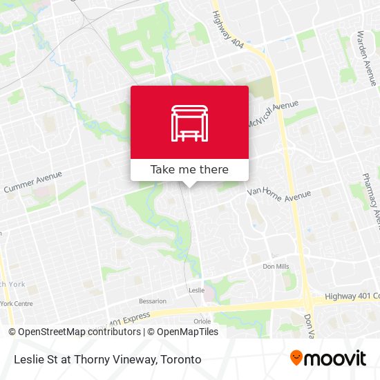 Leslie St at Thorny Vineway map