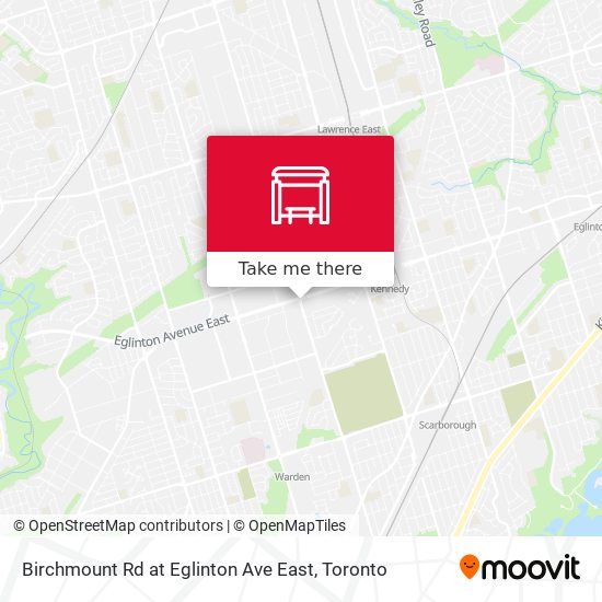 Birchmount Rd at Eglinton Ave East map