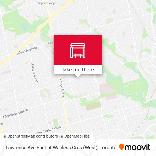 Lawrence Ave East at Wanless Cres (West) map
