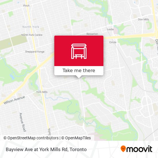 Bayview Ave at York Mills Rd map