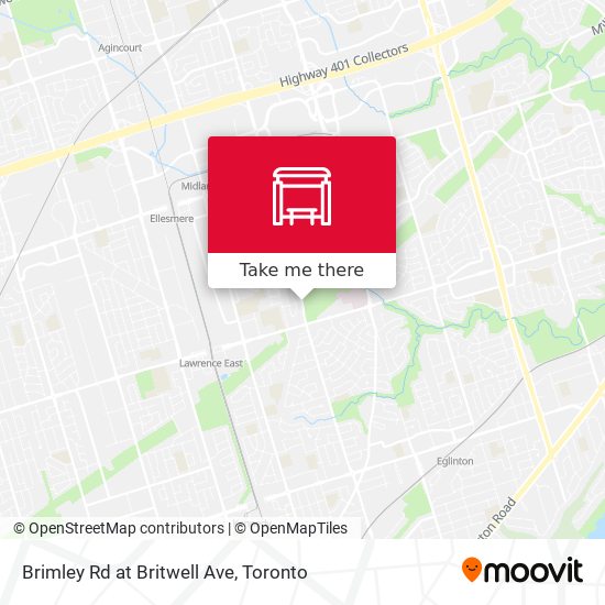 Brimley Rd at Britwell Ave map