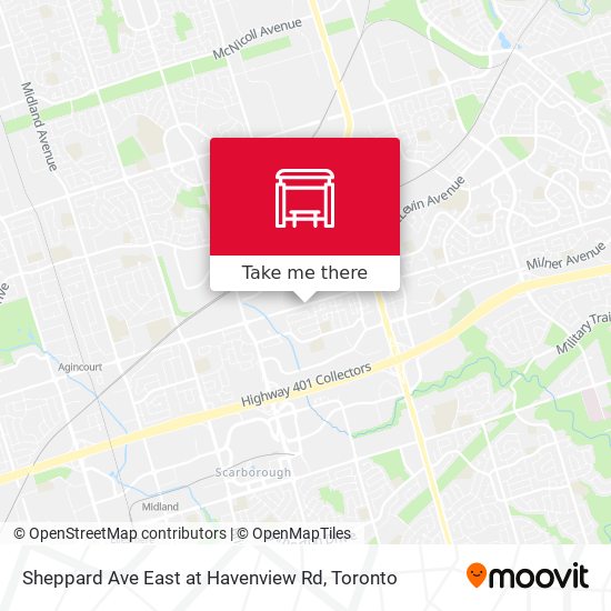 Sheppard Ave East at Havenview Rd map