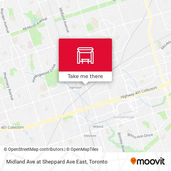 Midland Ave at Sheppard Ave East map
