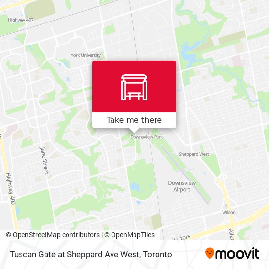 Tuscan Gate at Sheppard Ave West map