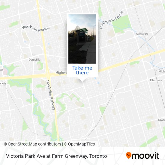 Victoria Park Ave at Farm Greenway map