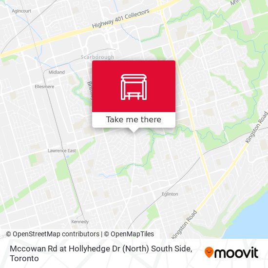 Mccowan Rd at Hollyhedge Dr (North) South Side map