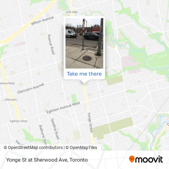 Yonge St at Sherwood Ave map