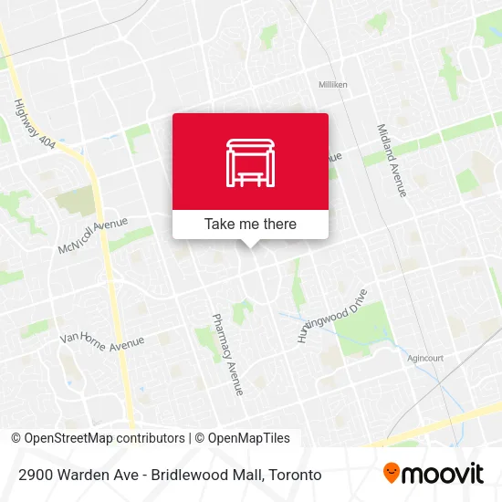 2900 Warden Ave - Bridlewood Mall map
