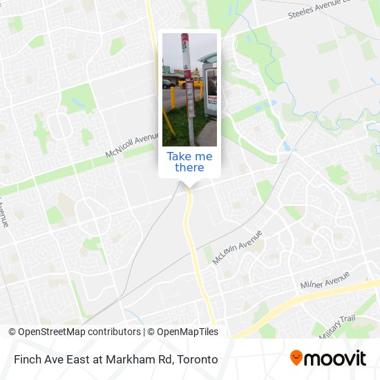 Finch Ave East at Markham Rd map