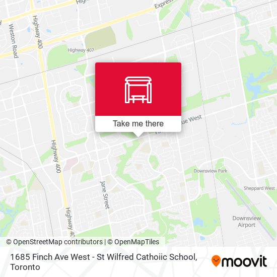 1685 Finch Ave West - St Wilfred Cathoiic School map