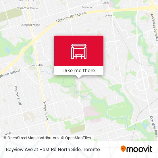 Bayview Ave at Post Rd North Side map