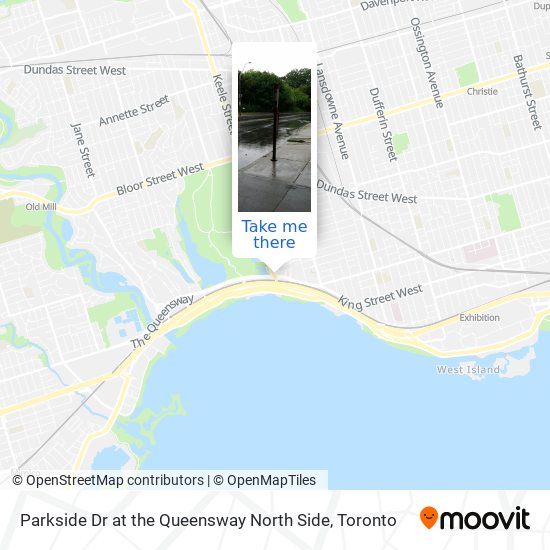 Parkside Dr at the Queensway North Side map