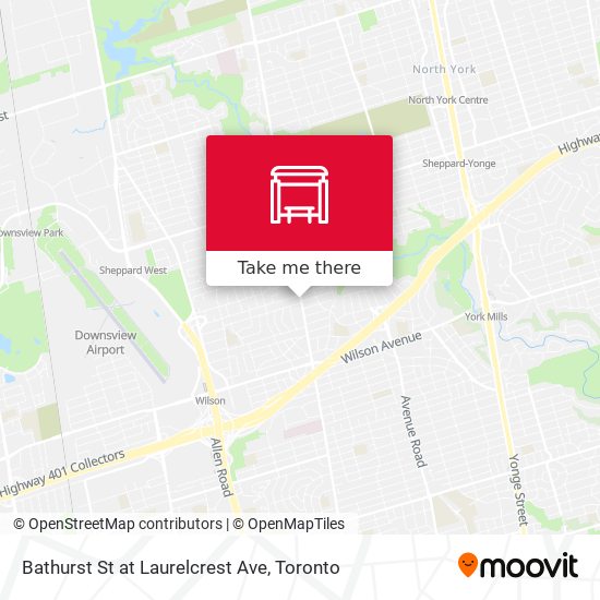 Bathurst St at Laurelcrest Ave map