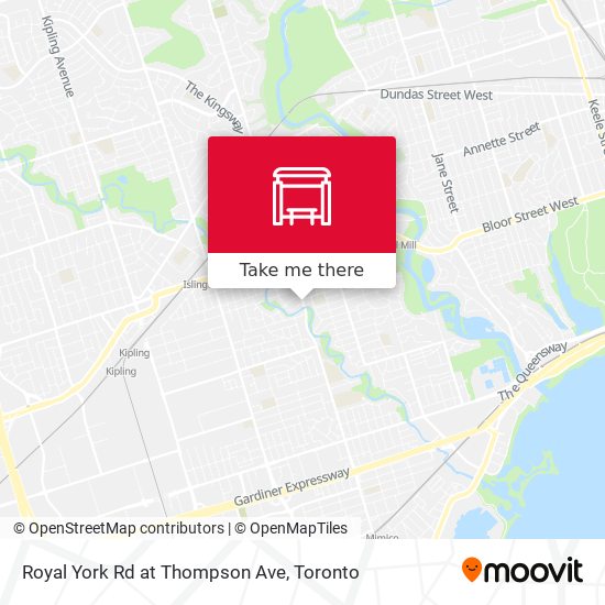 Royal York Rd at Thompson Ave map