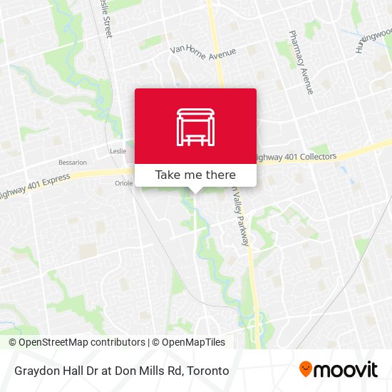 Graydon Hall Dr at Don Mills Rd map