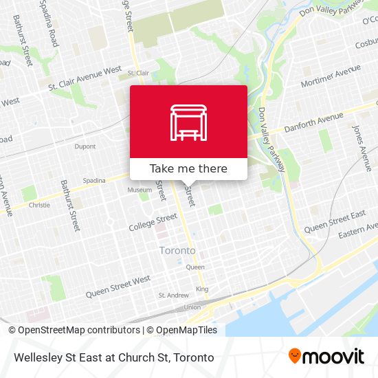 Wellesley St East at Church St map