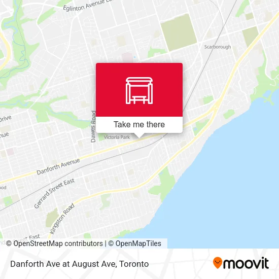 Danforth Ave at August Ave map