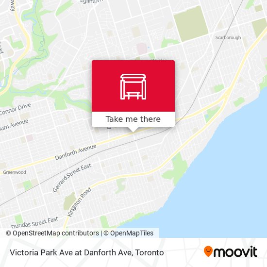 Victoria Park Ave at Danforth Ave map