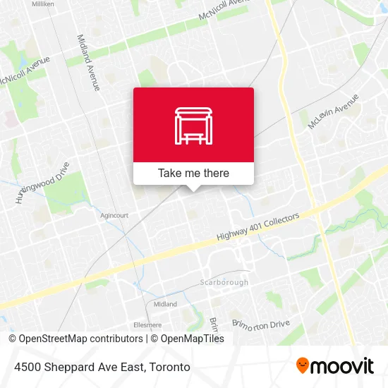4500 Sheppard Ave East map