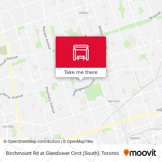 Birchmount Rd at Glendower Circt (South) plan