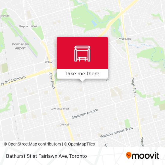 Bathurst St at Fairlawn Ave plan