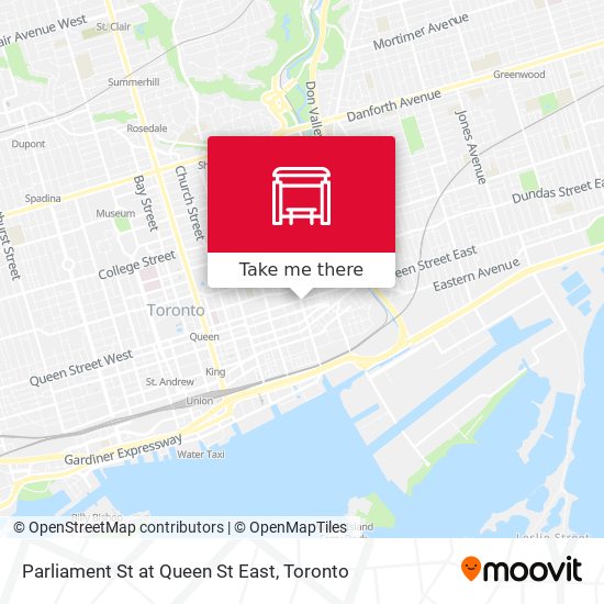 Parliament St at Queen St East map