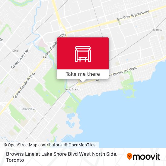 Brown's Line at Lake Shore Blvd West North Side map