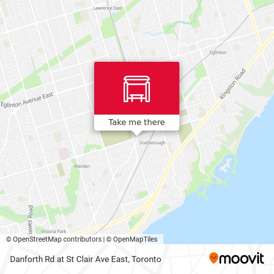 Danforth Rd at St Clair Ave East map