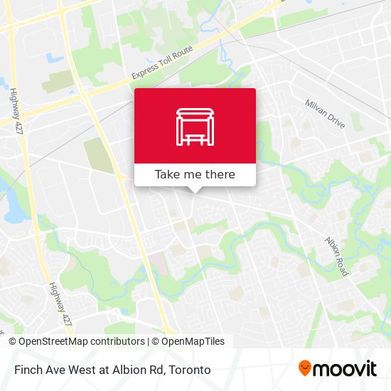 Finch Ave West at Albion Rd map