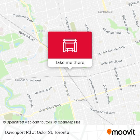 Davenport Rd at Osler St map