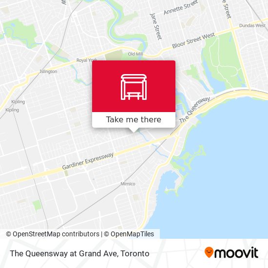 The Queensway at Grand Ave map