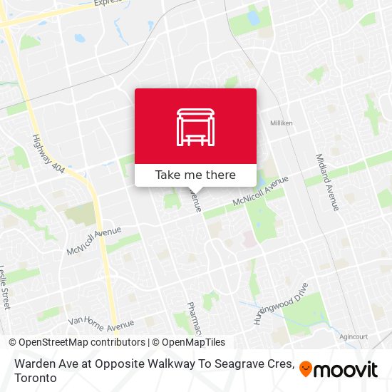 Warden Ave at Opposite Walkway To Seagrave Cres map