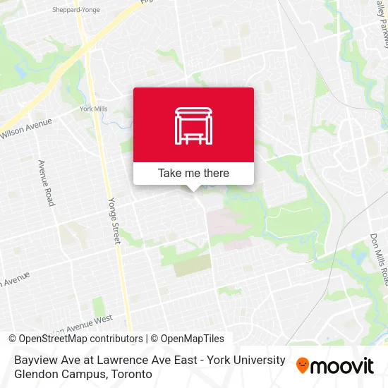 Bayview Ave at Lawrence Ave East - York University Glendon Campus plan
