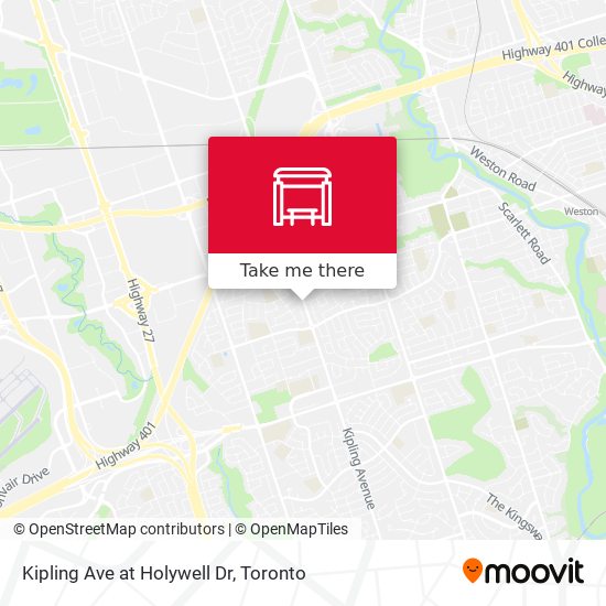 Kipling Ave at Holywell Dr map