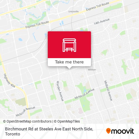 Birchmount Rd at Steeles Ave East North Side map