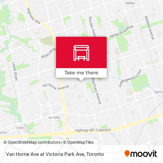 Van Horne Ave at Victoria Park Ave map