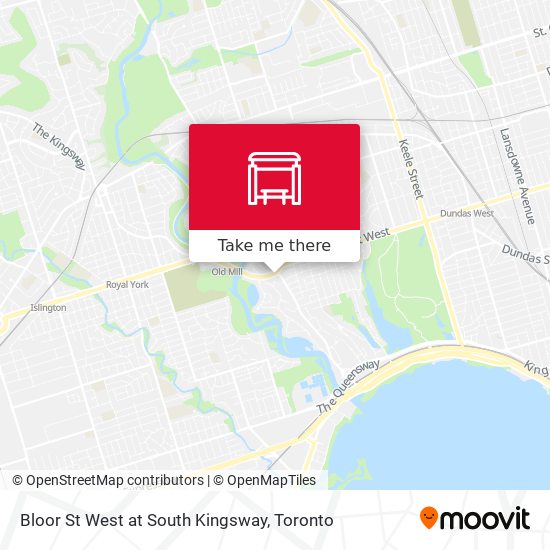 Bloor St West at South Kingsway map