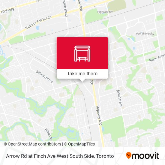 Arrow Rd at Finch Ave West South Side map