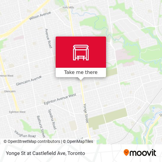 Yonge St at Castlefield Ave map