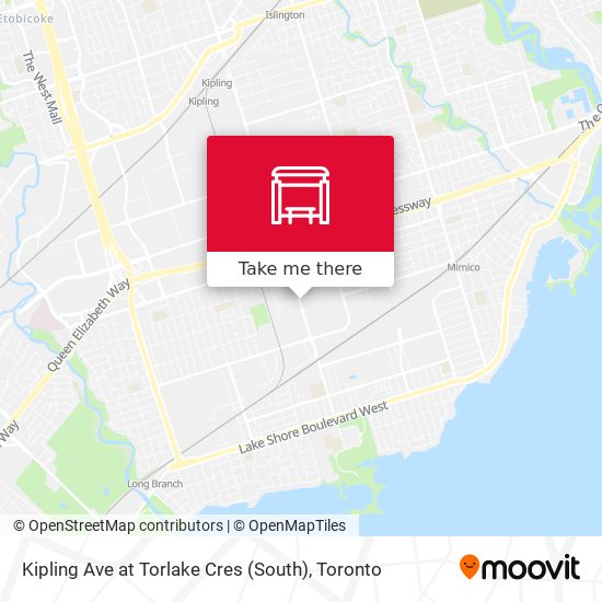 Kipling Ave at Torlake Cres (South) map