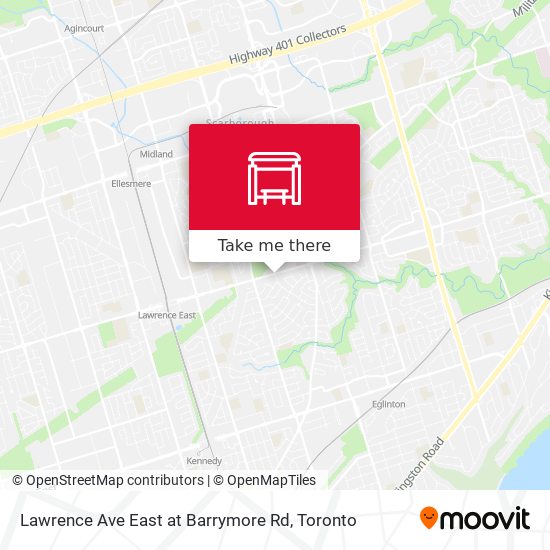 Lawrence Ave East at Barrymore Rd map